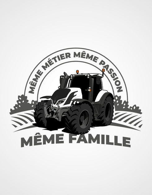 Tracteur Blanc t-shirt unisexe