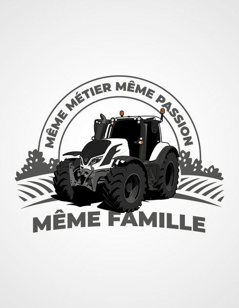 Tracteur Blanc pull unisexe