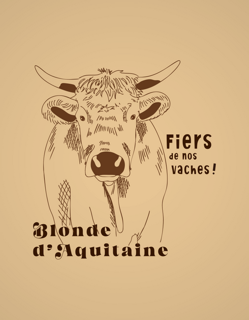 Vache Blonde d'Aquitaine t-shirt unisexe