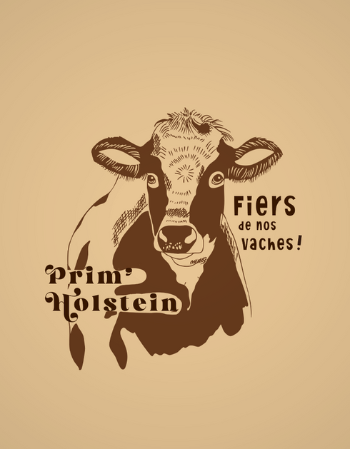 Vache Prim'Holstein t-shirt unisexe