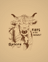 Vache Salers pull unisexe