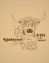 Vache Highland pull unisexe