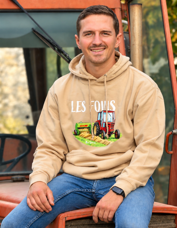Tracteur + presse "Les Foins" pull unisexe