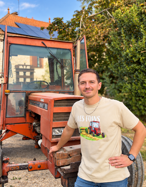 Tracteur + presse "Les Foins" t-shirt unisexe