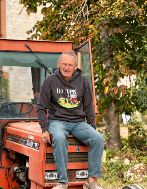 Tracteur + presse "Les Foins" pull unisexe