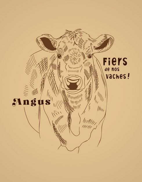 Vache Angus pull unisexe