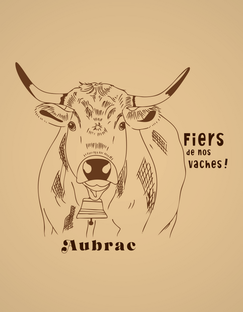 Vache Aubrac t-shirt unisexe