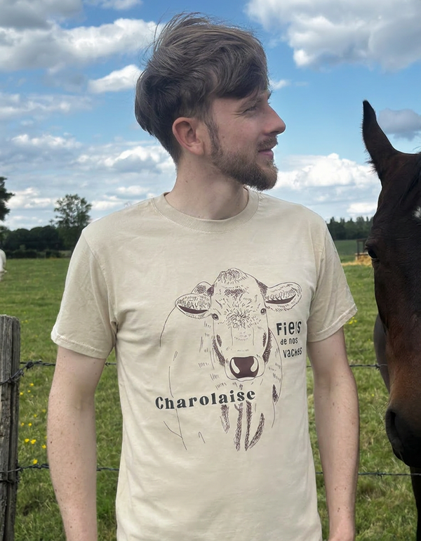 Vache Charolaise t-shirt unisexe