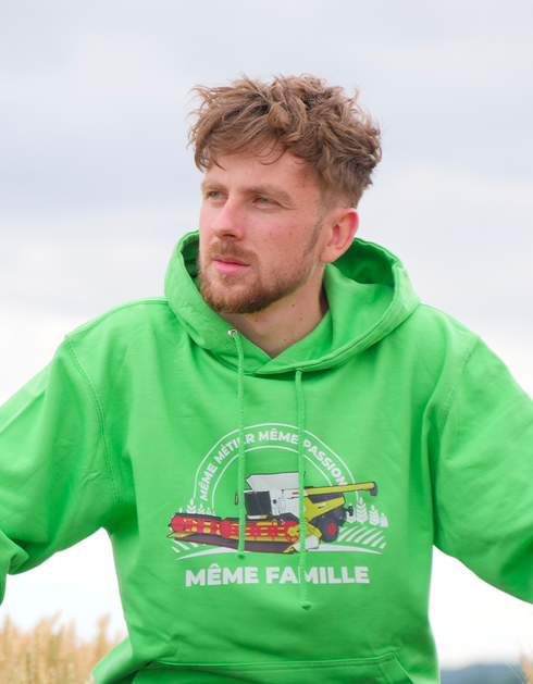 Moissonneuse Blanche et Verte pull unisexe