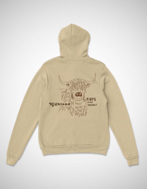Vache Highland pull unisexe