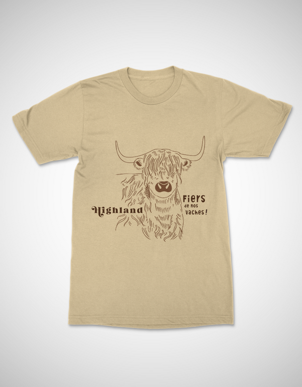 Vache Highland t-shirt unisexe