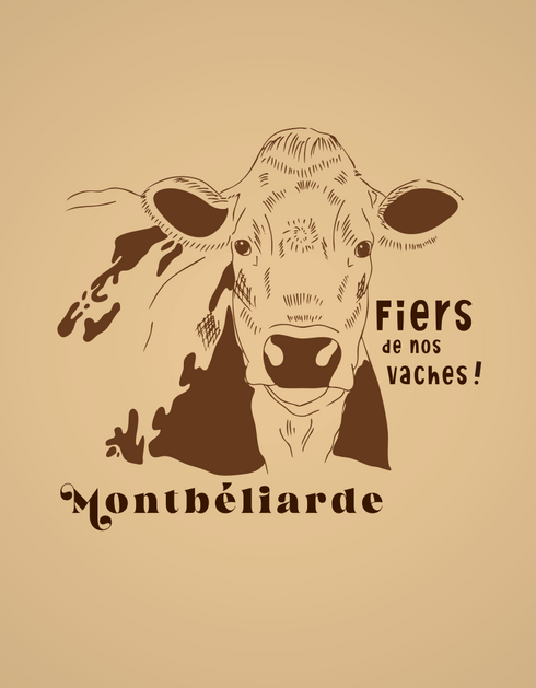 Vache Montbéliarde t-shirt unisexe